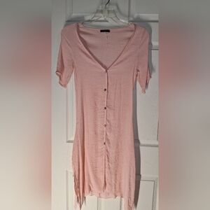 Soft Pink Button-Down Women's Shirt